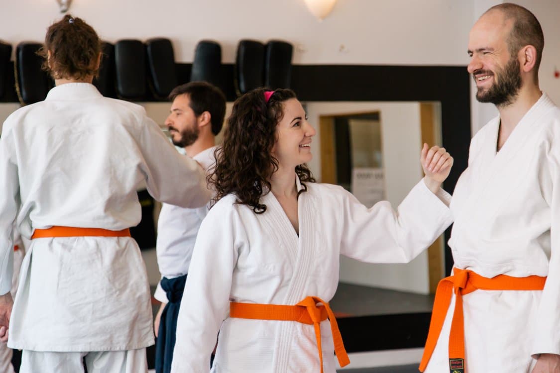 Aikido class in session